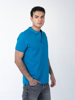 Бирюзовая рубашка ПОЛО мужская