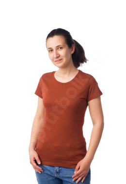 Терракотовая женская футболка